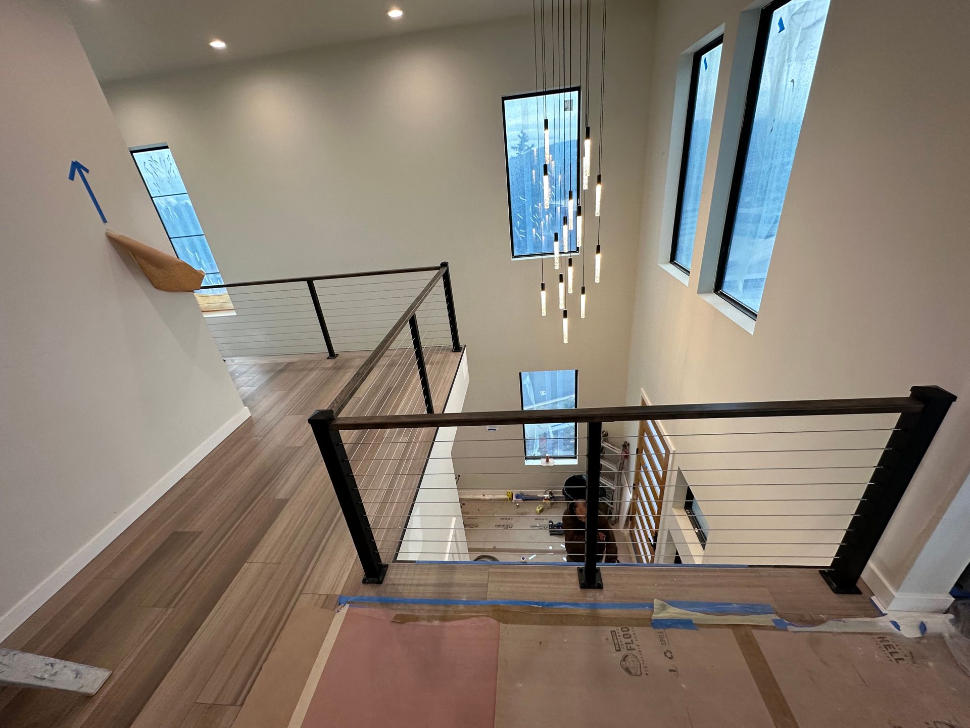 Building in progress stainless-steel railings