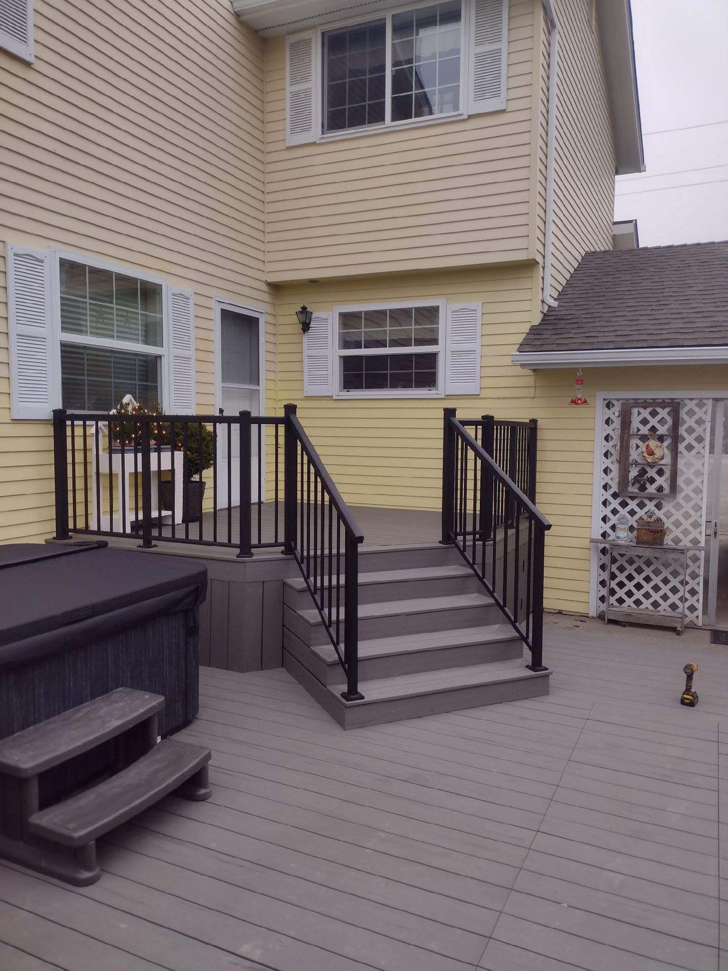 Newly built custom deck and stair