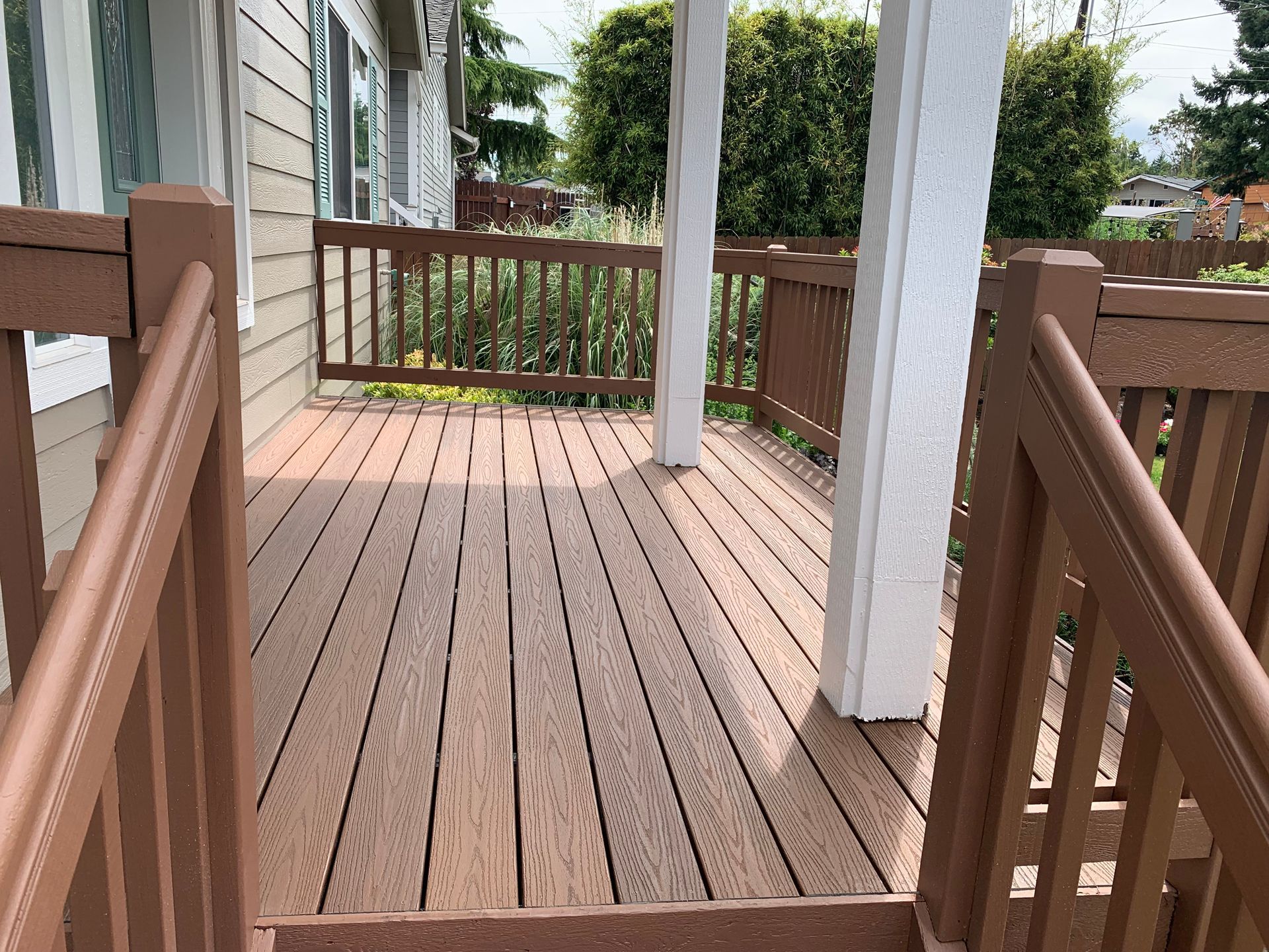 Newly installed custom deck floor