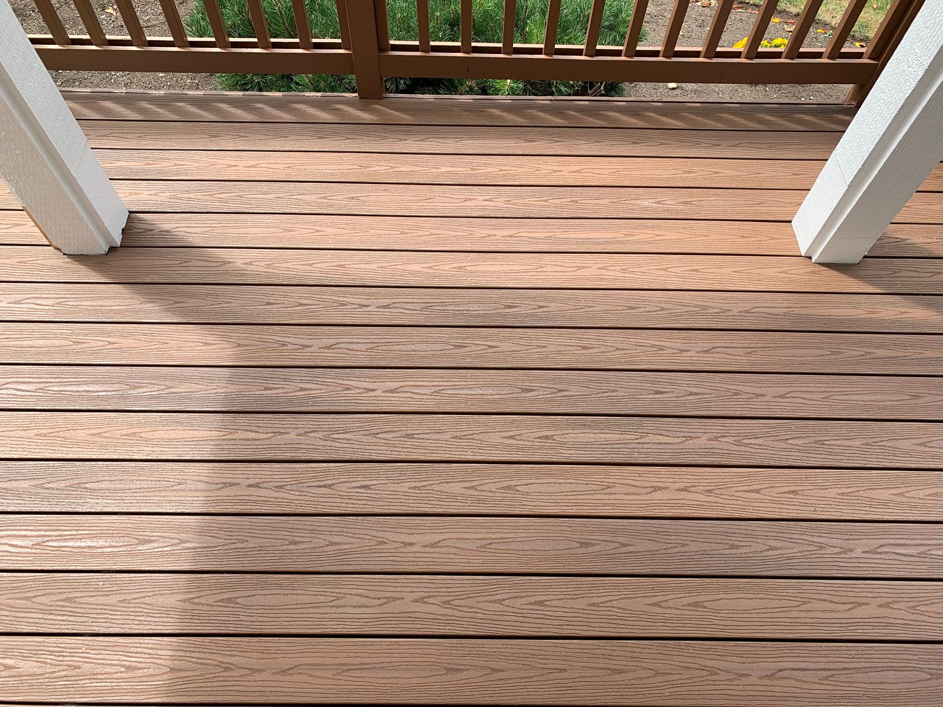 Newly installed custom deck flooring