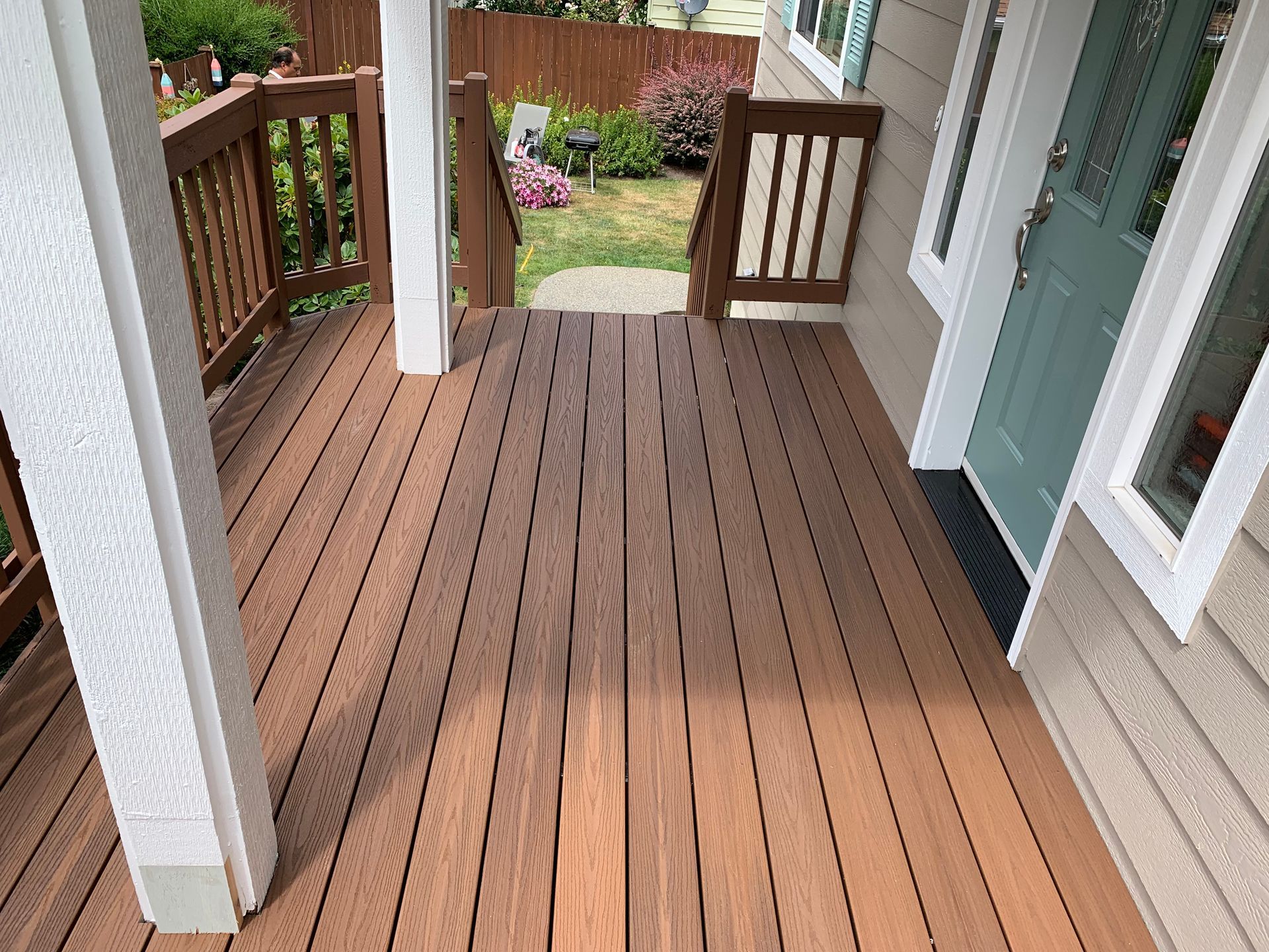 Newly installed custom deck