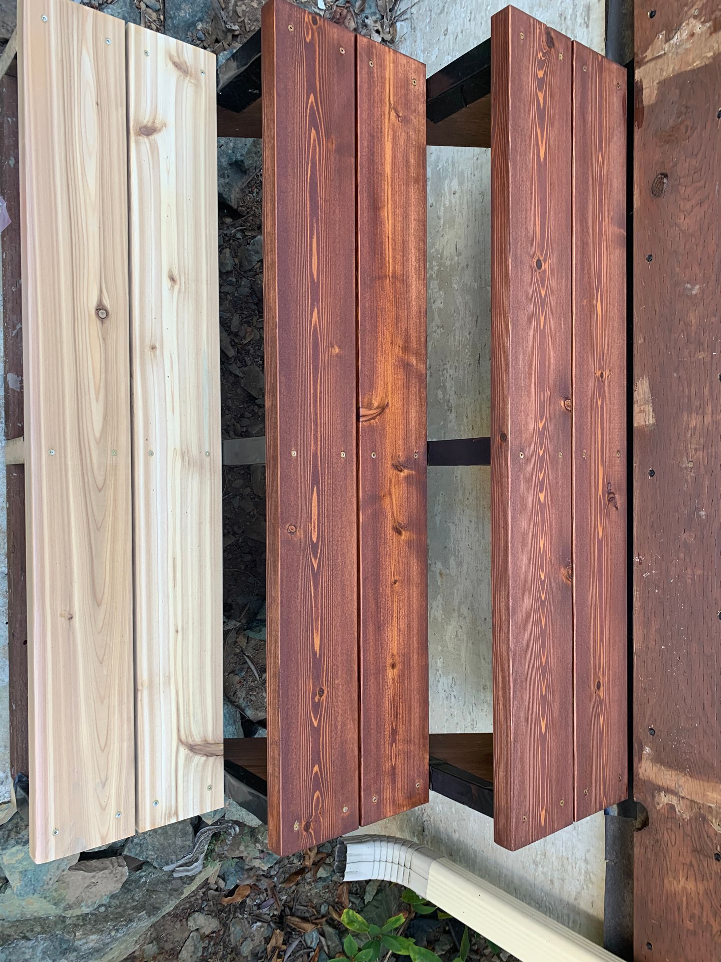 New wood step floors installed