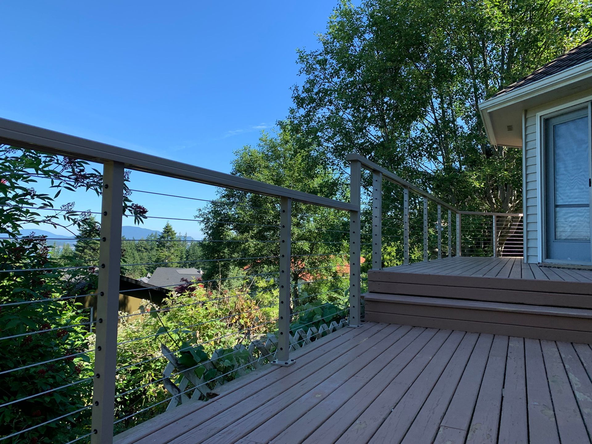 Newly constructed stainless-steel cable railing systems