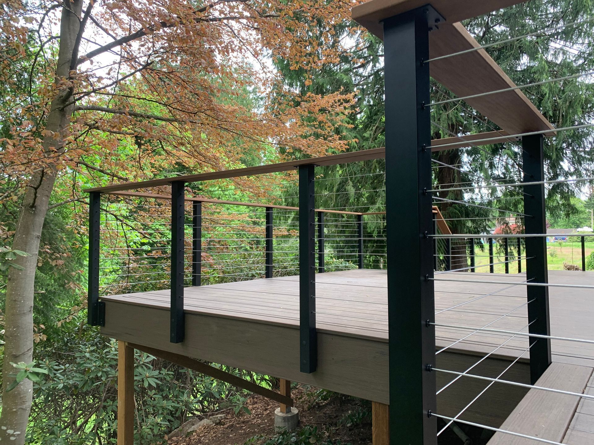 Custom-made railing and deck