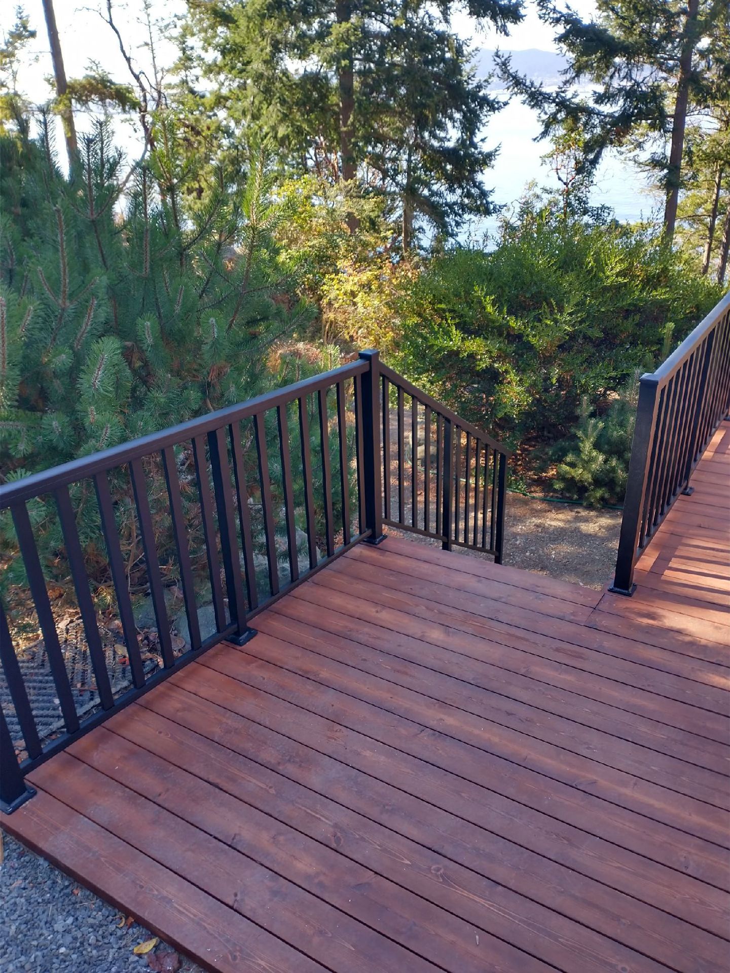 Newly built red deck floors