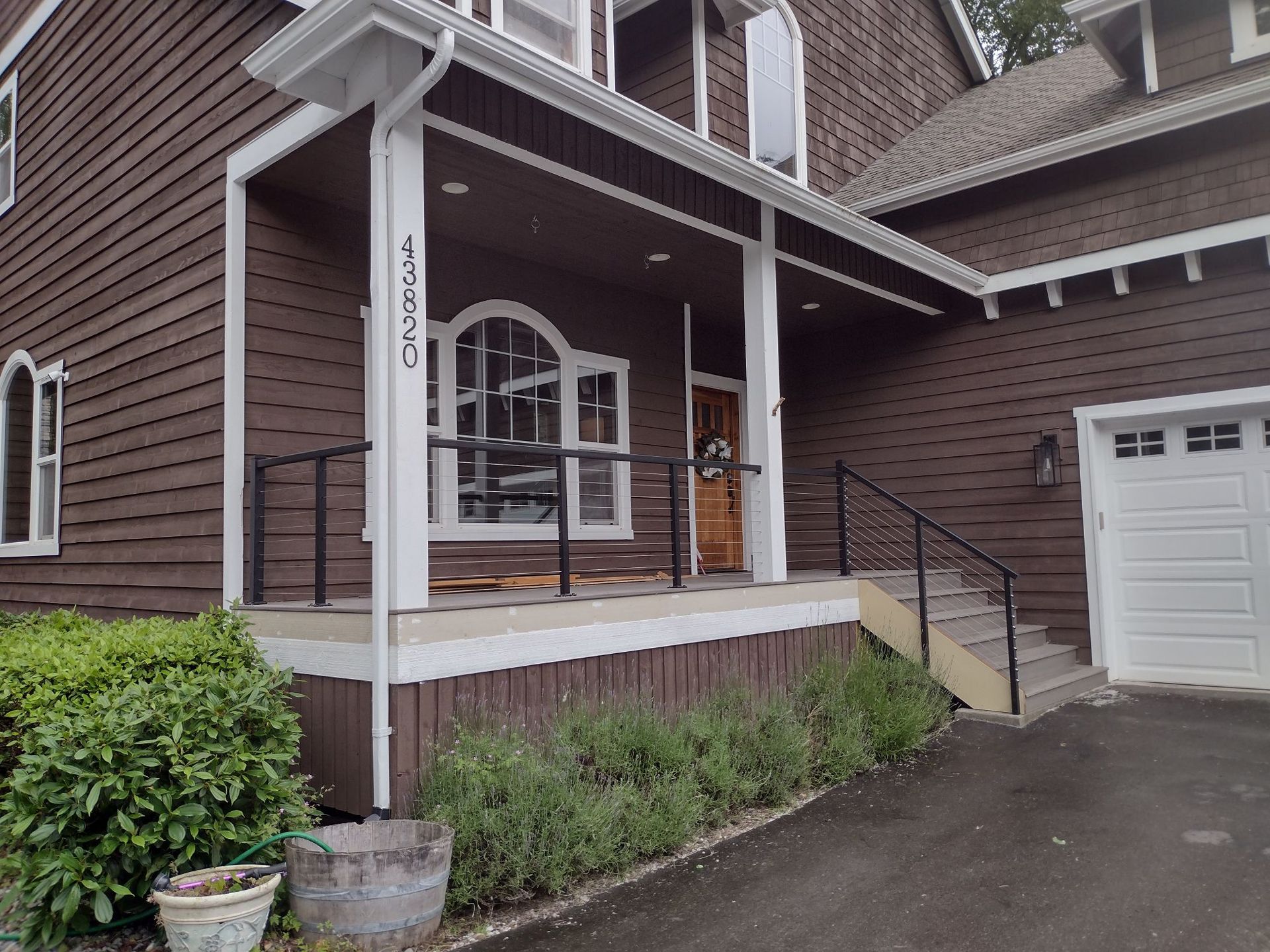 Installed black railing