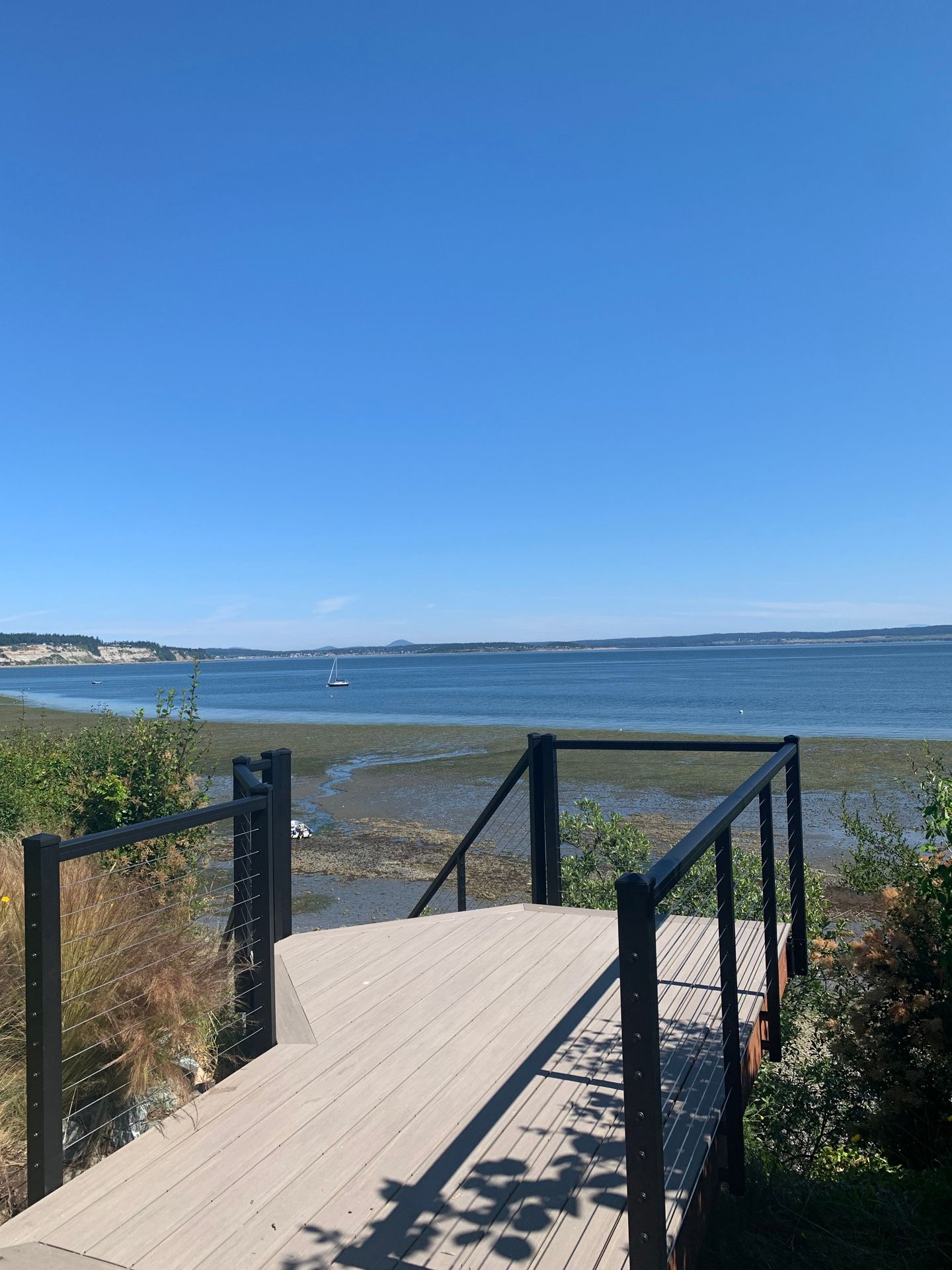 Installed black stair