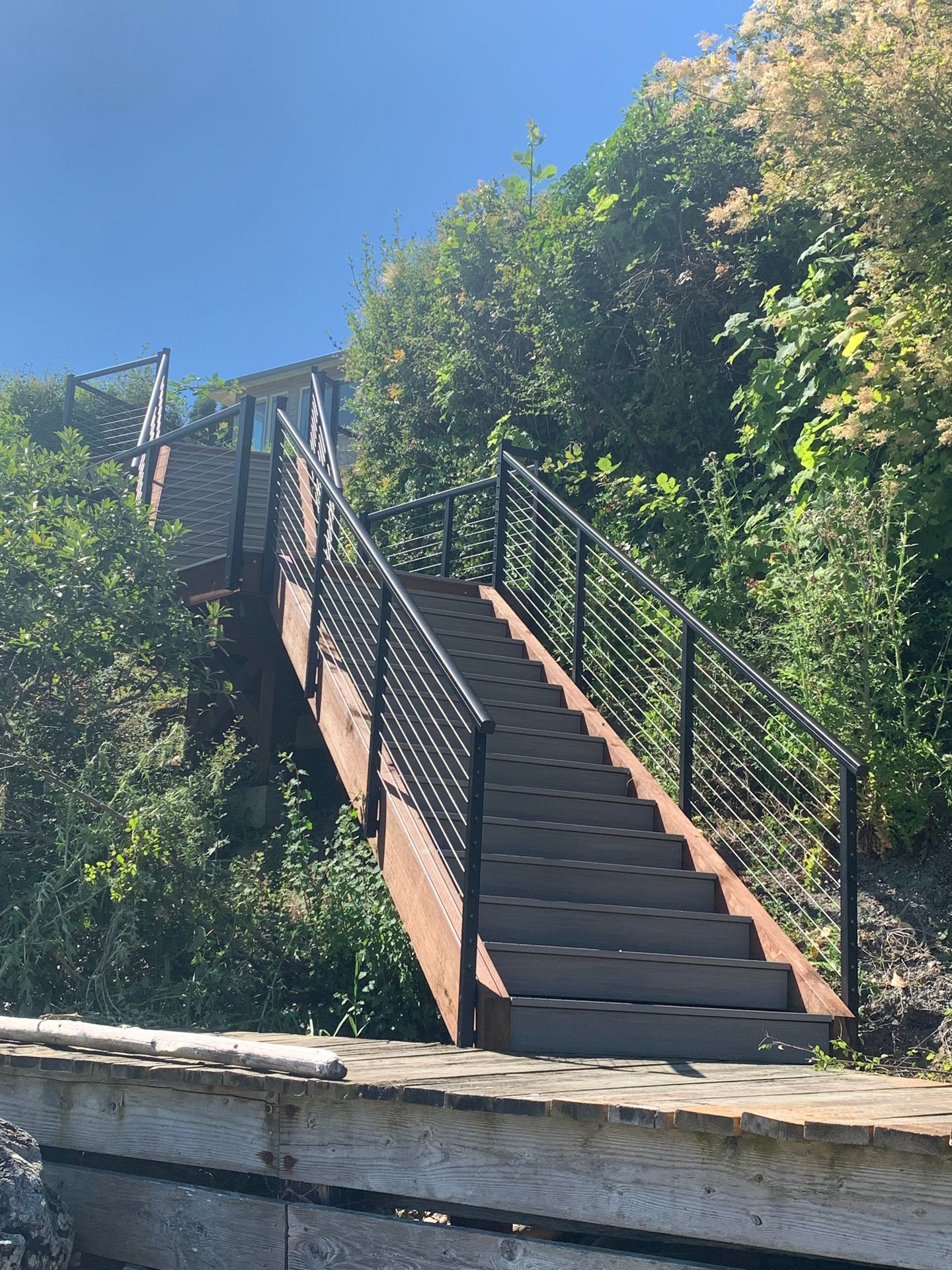 Stair railing installation