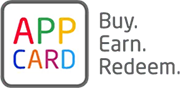 The app card logo says buy , earn , redeem.
