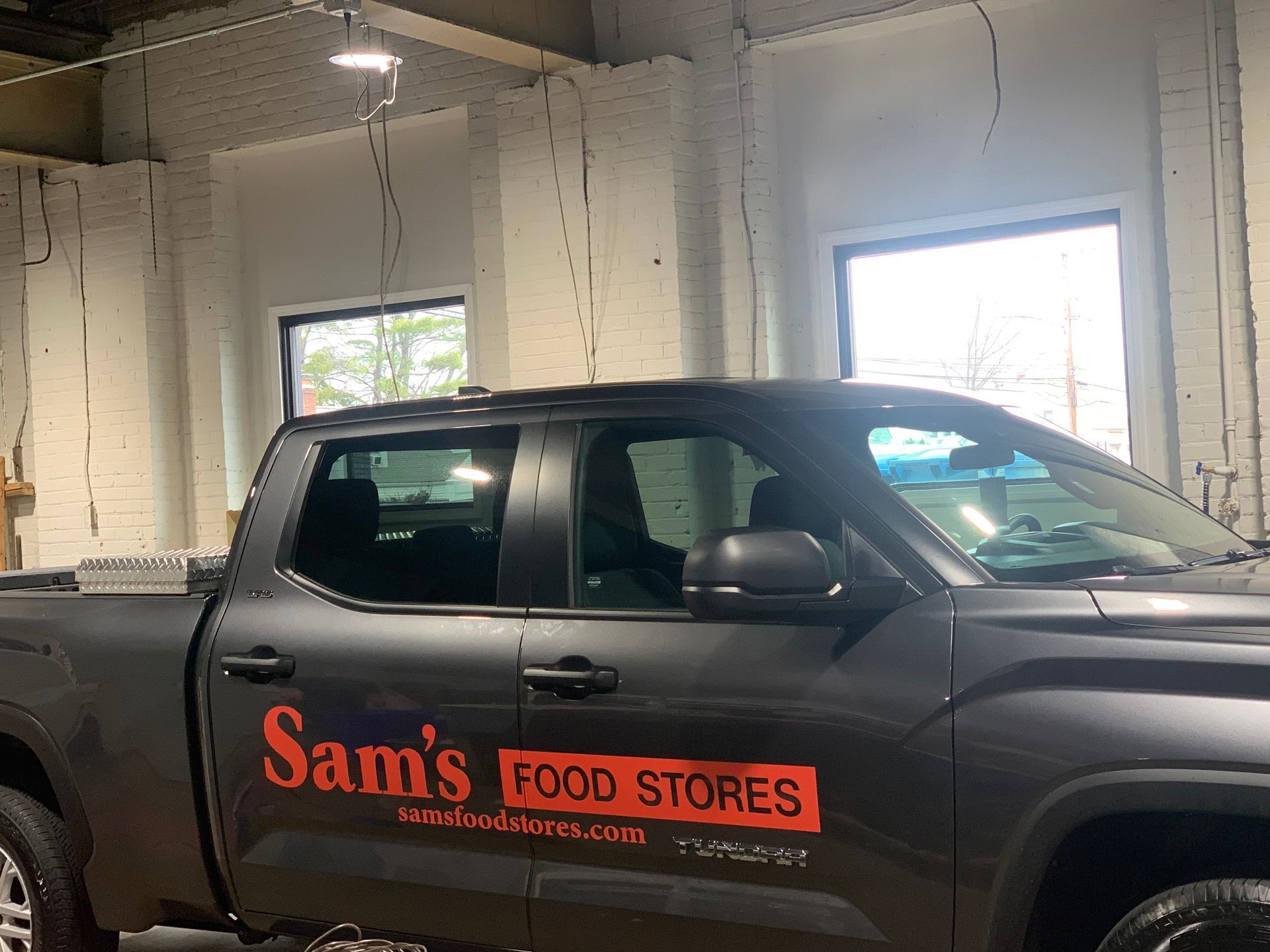 Gray pickup truck with 