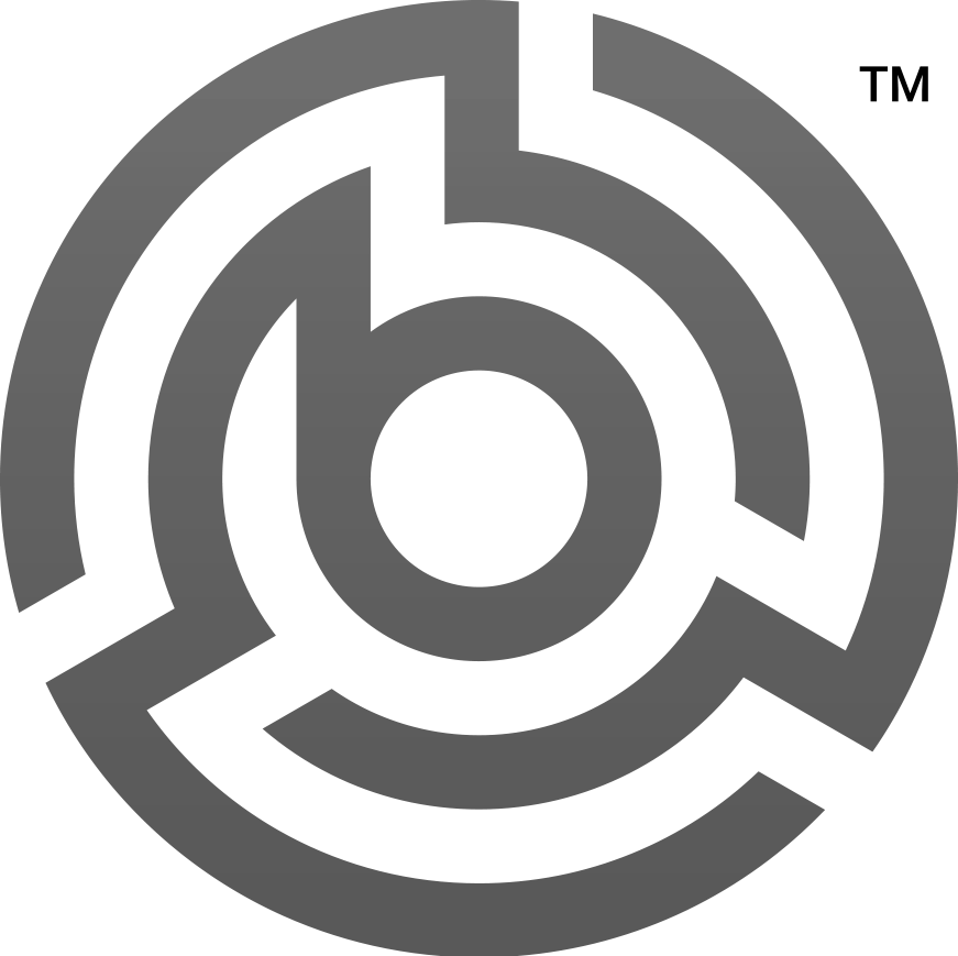 Stylized gray circular logo with a central ring and segmented arcs, with a small ™ mark in the top right.