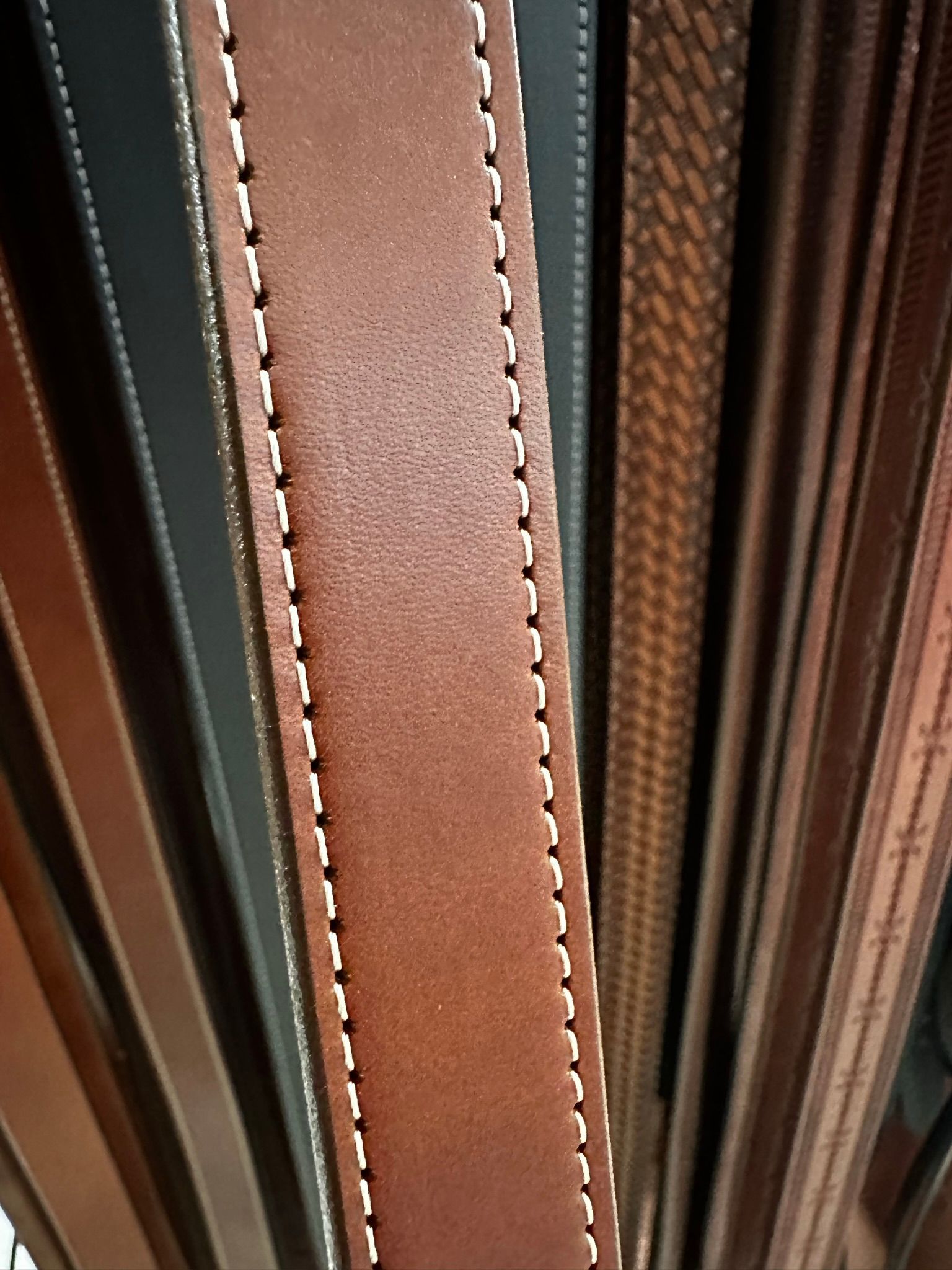 Brown leather belt