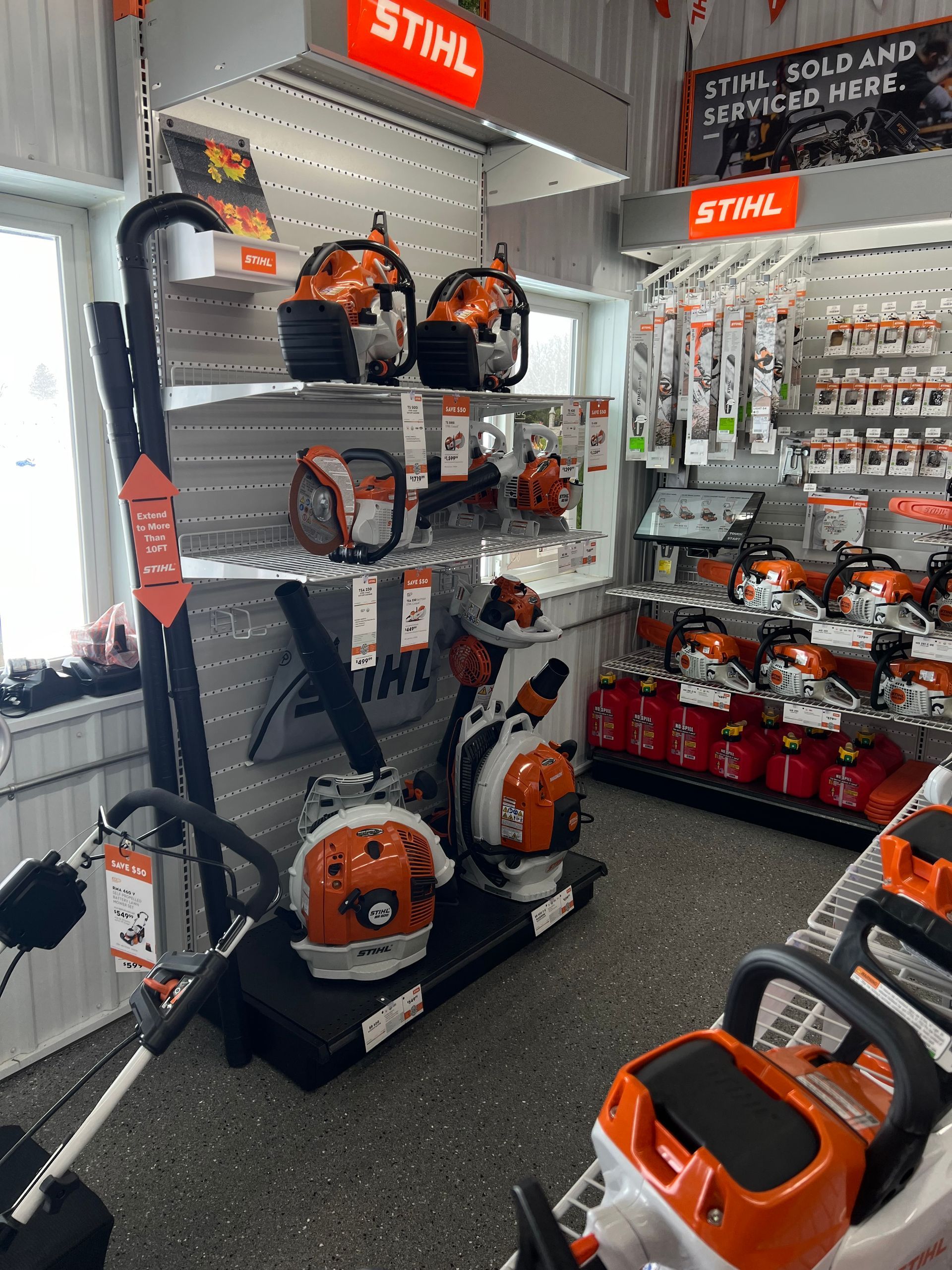 A store filled with lots of stihl tools.