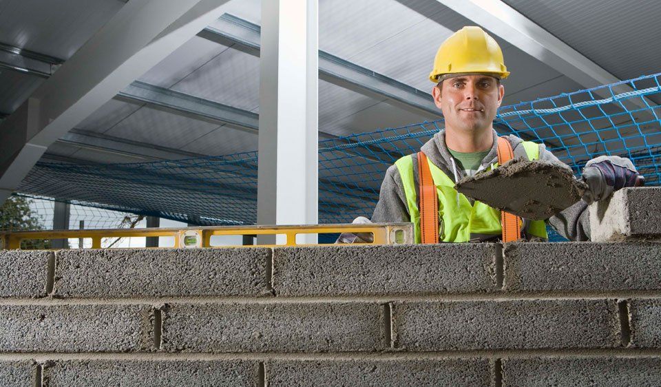 man worker masonry construction