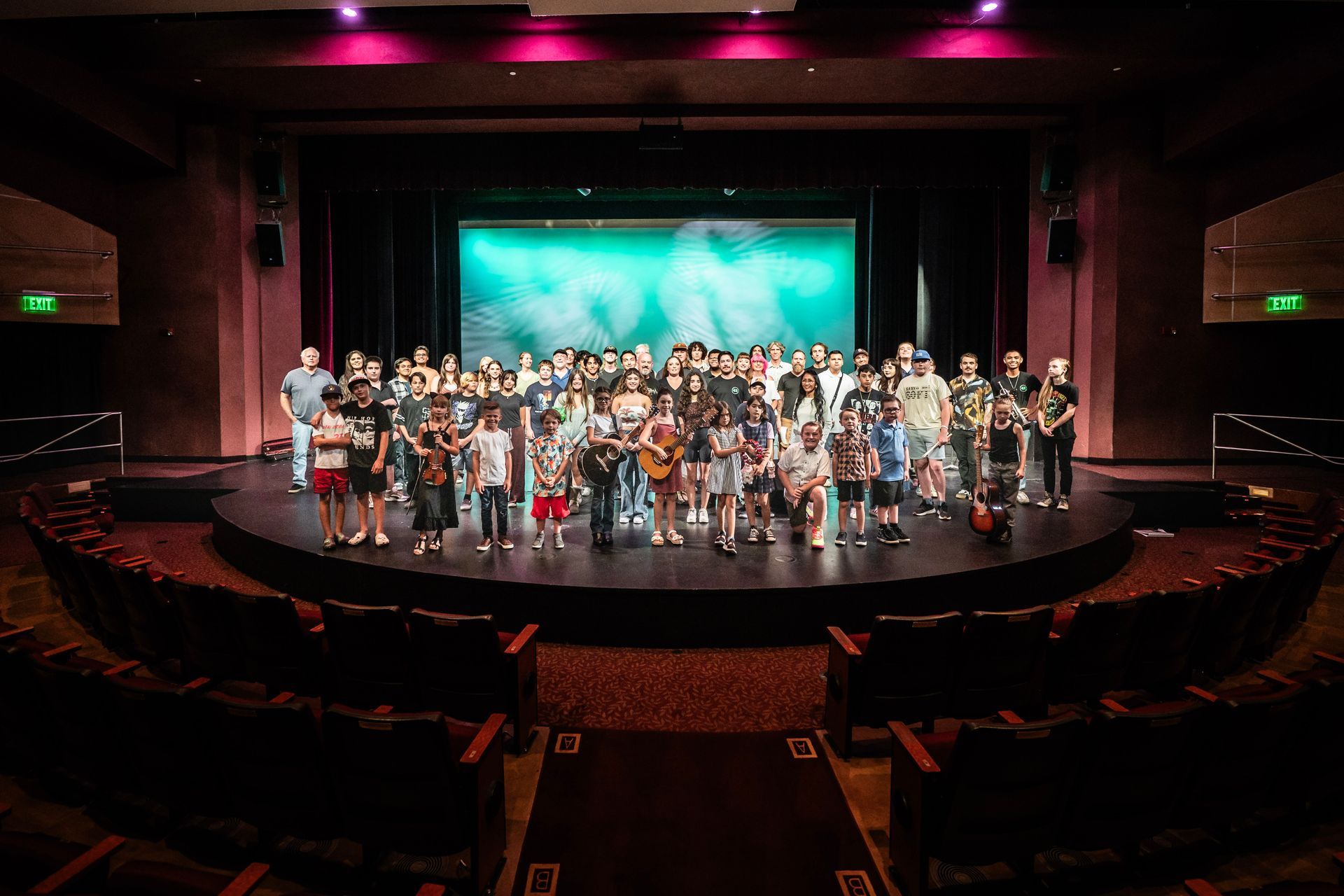 A group photo of all the students who performed for the VIP 2025 Musicfest