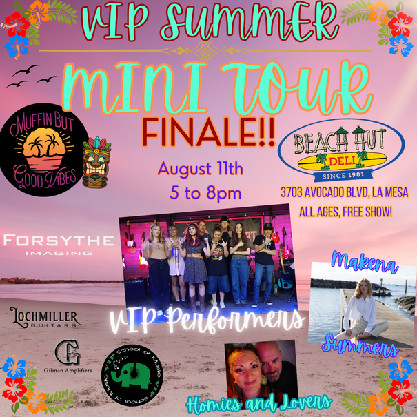 A poster for a vip summer mini tour finale