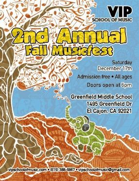 A poster for the 2nd annual fall music fest
