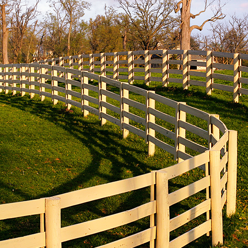 Farm wood fence