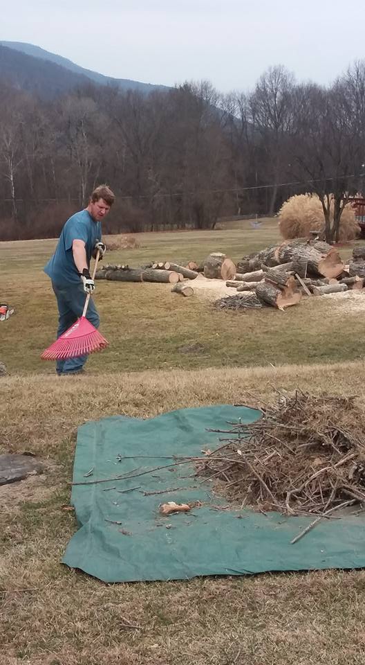 Staff cleaning after work