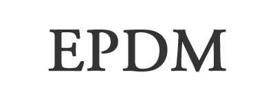 The letters EPDM in a dark gray font.