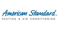 American Standard logo: Blue cursive text with