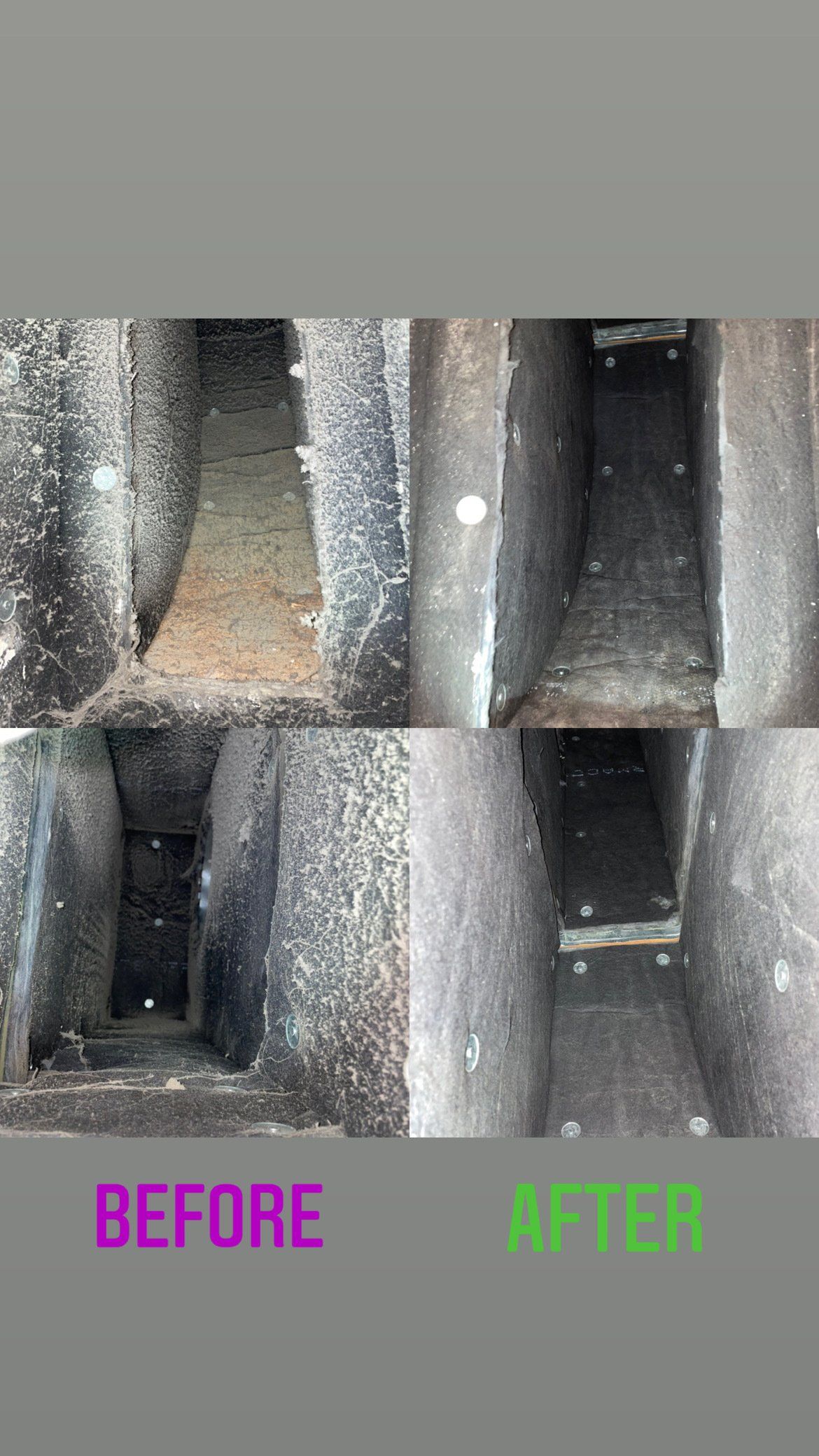 A air duct vent with dust