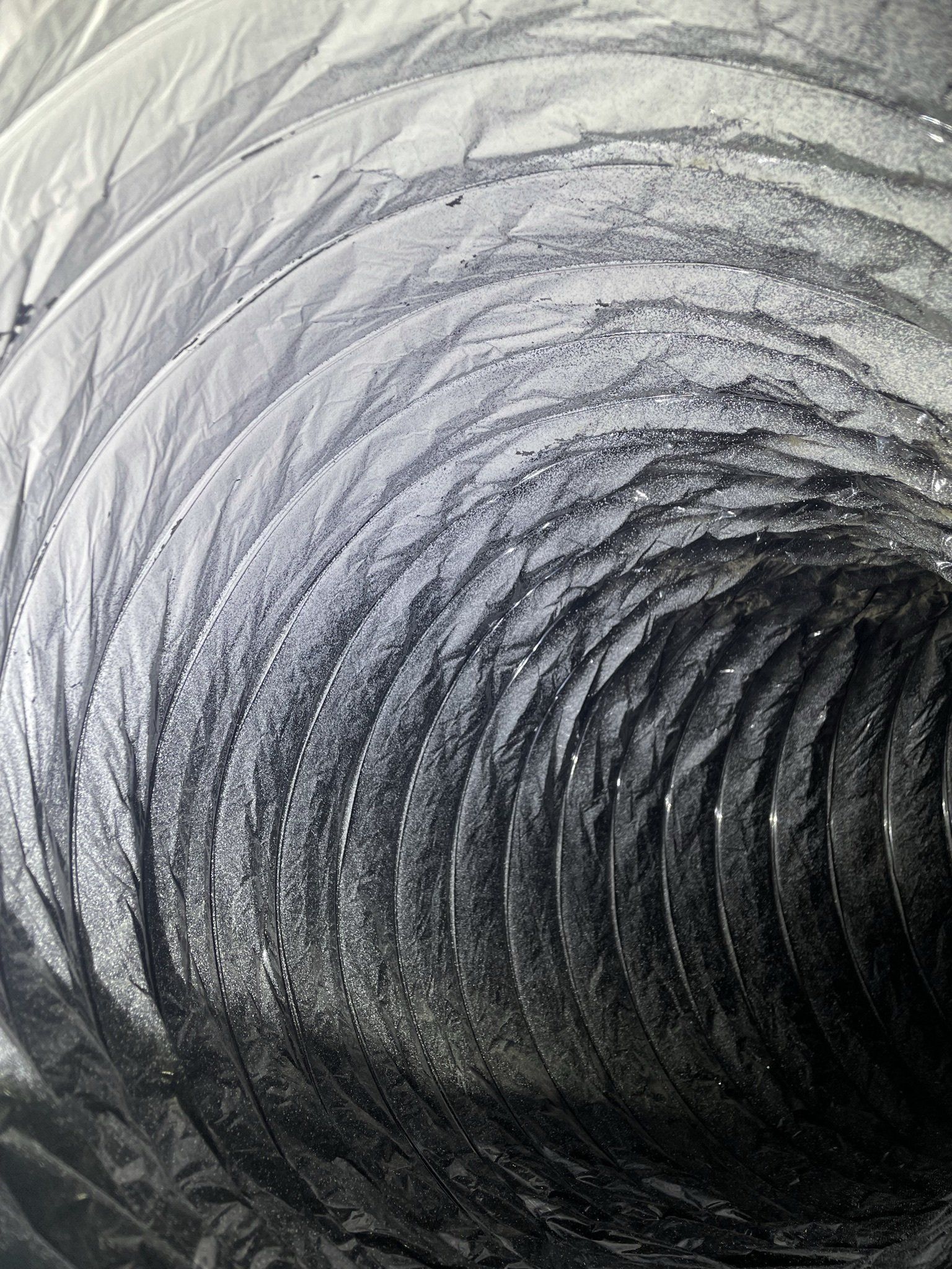 Inside view of a dryer vent