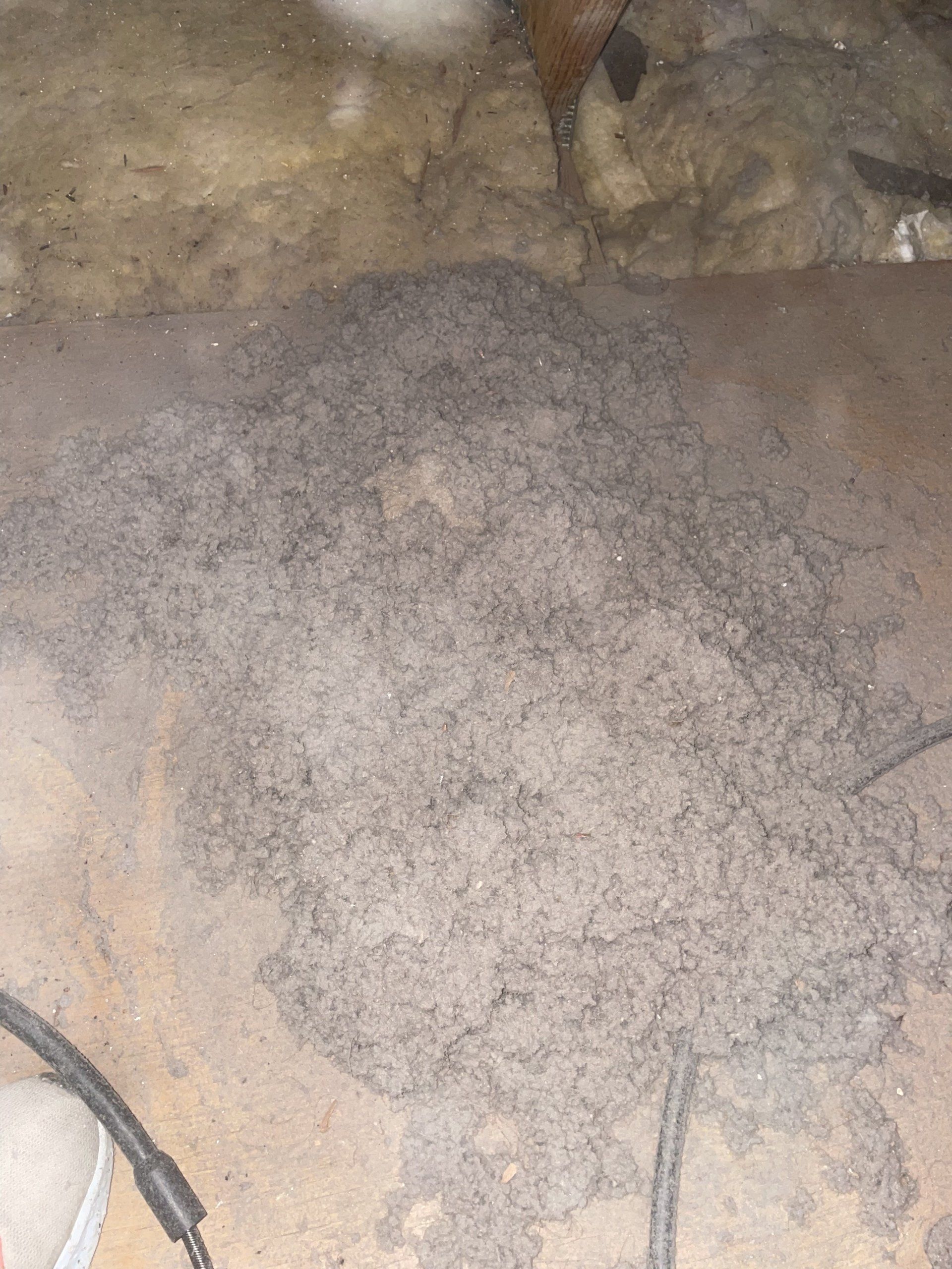 A pile of dirt on the floor