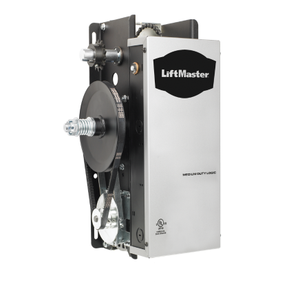 A liftmaster garage door opener is shown on a white background.