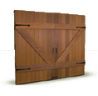 A 3d model of a wooden door on a white background.