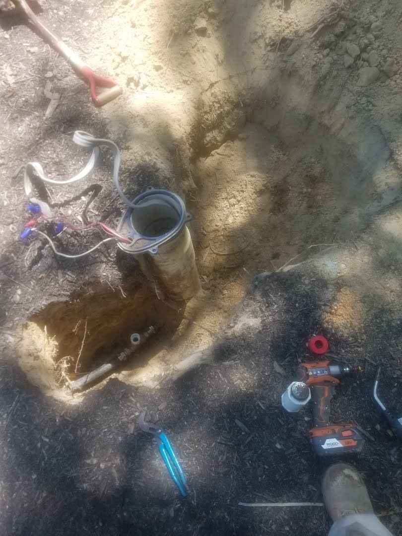 A person is digging a hole in the ground with a shovel.