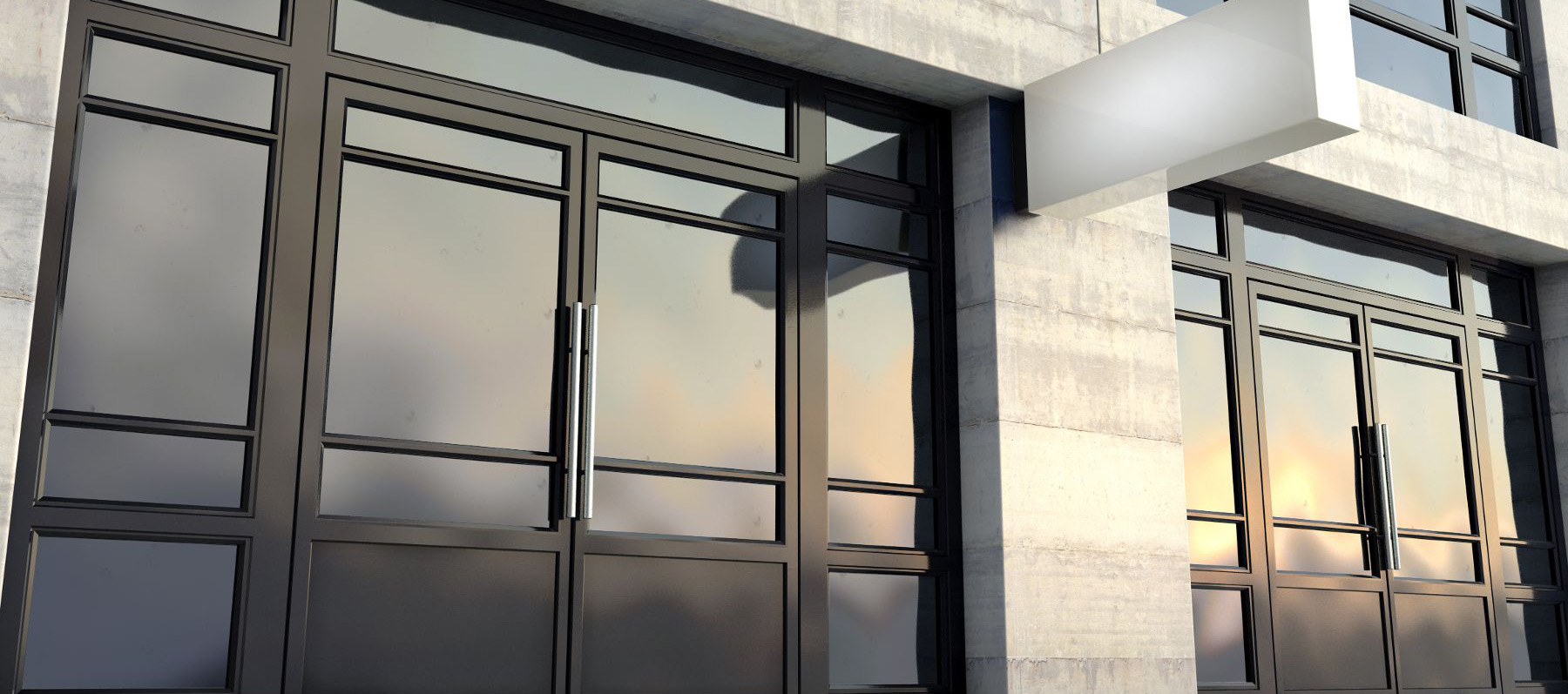 A building with a sign hanging from the side of it.