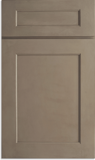 A close up of a kitchen cabinet door on a white background.