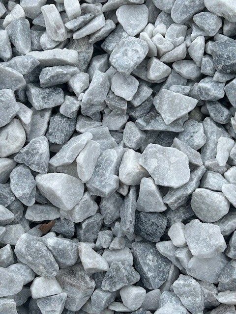 Gray and white gravel.