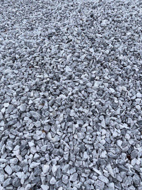Gray and white gravel.