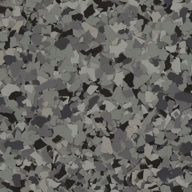 Abstract gray and black camouflage-like pattern of irregular stone or confetti shapes