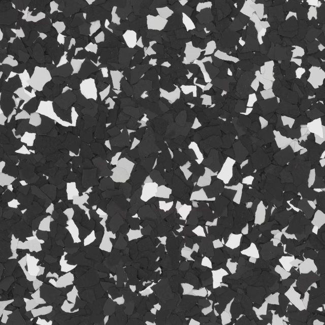 Black and white speckled abstract pattern resembling a terrazzo or camouflage texture