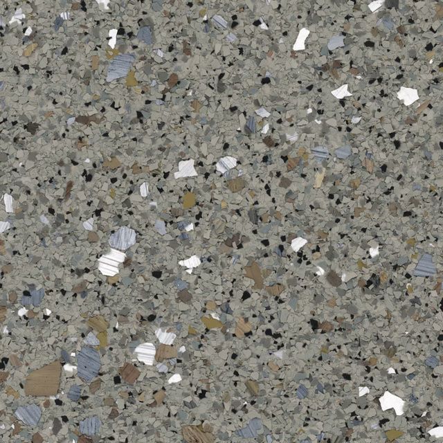 Gray speckled concrete surface with small white and black stone flecks