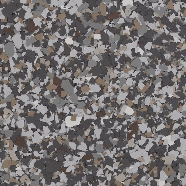 Gray, white, and brown speckled abstract pattern resembling terrazzo or stone chips.