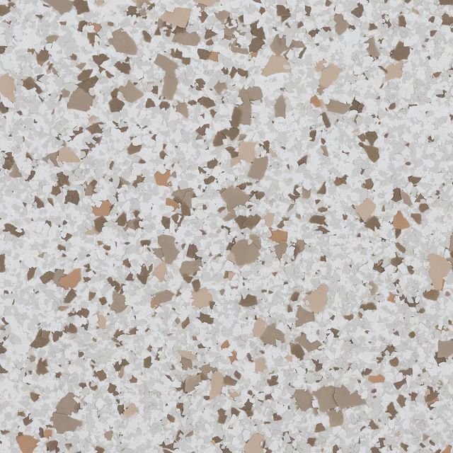 Speckled gray, tan, and white terrazzo-like surface texture