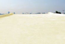 Flat roof with waterproof