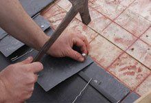 Contractor nailing shingle