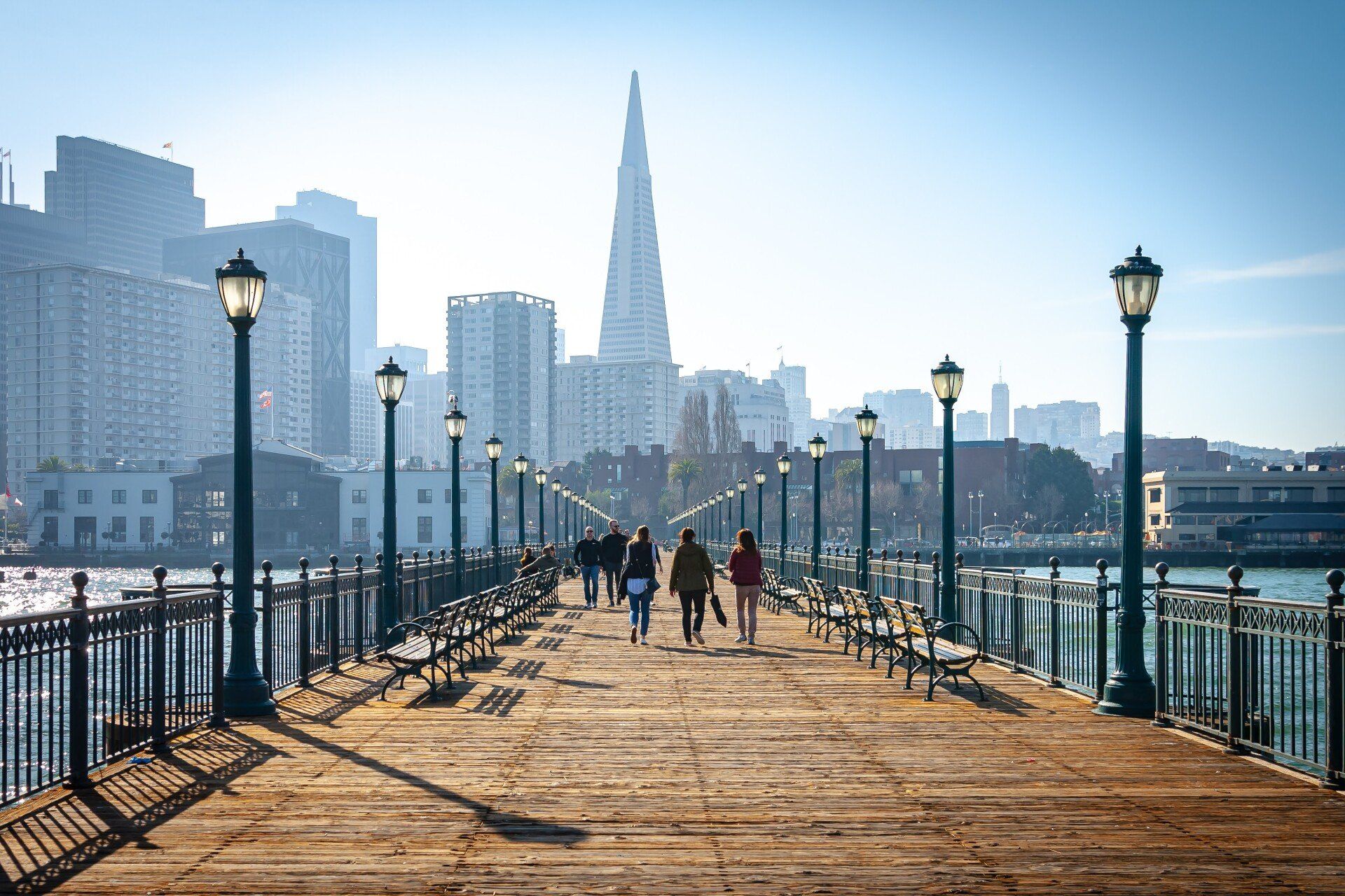 boardwalk city scene