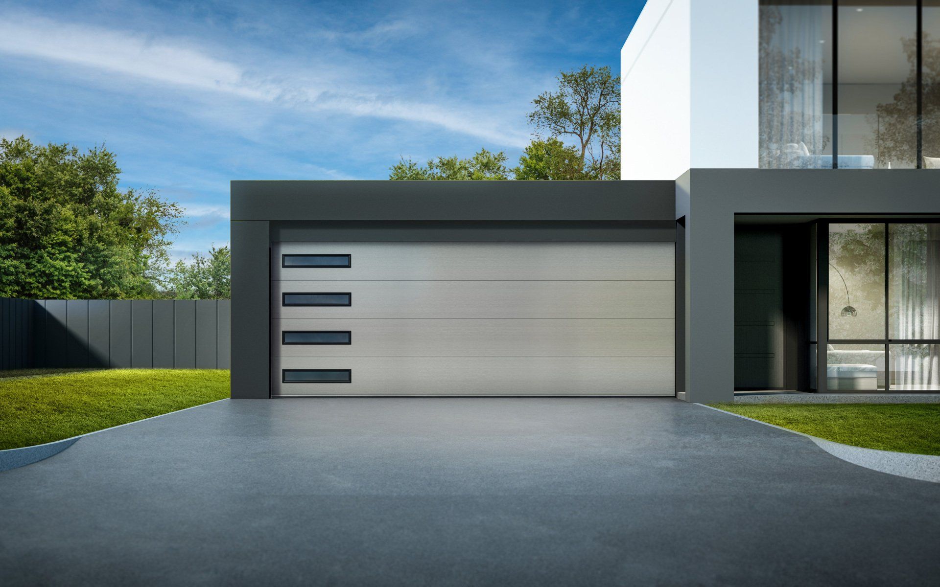 Modern Steel Garage Doors | Amelia Overhead Doors