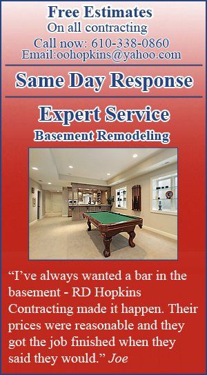 R.D. Hopkins Contracting - Basement remodeling Review