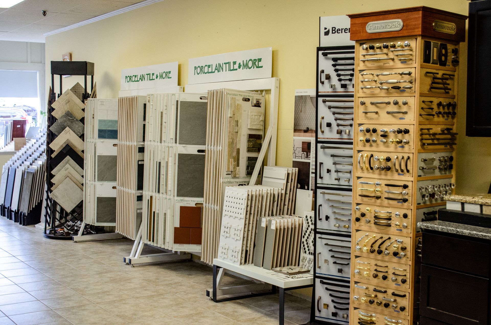 a store filled with lots of different types of hardware and tiles