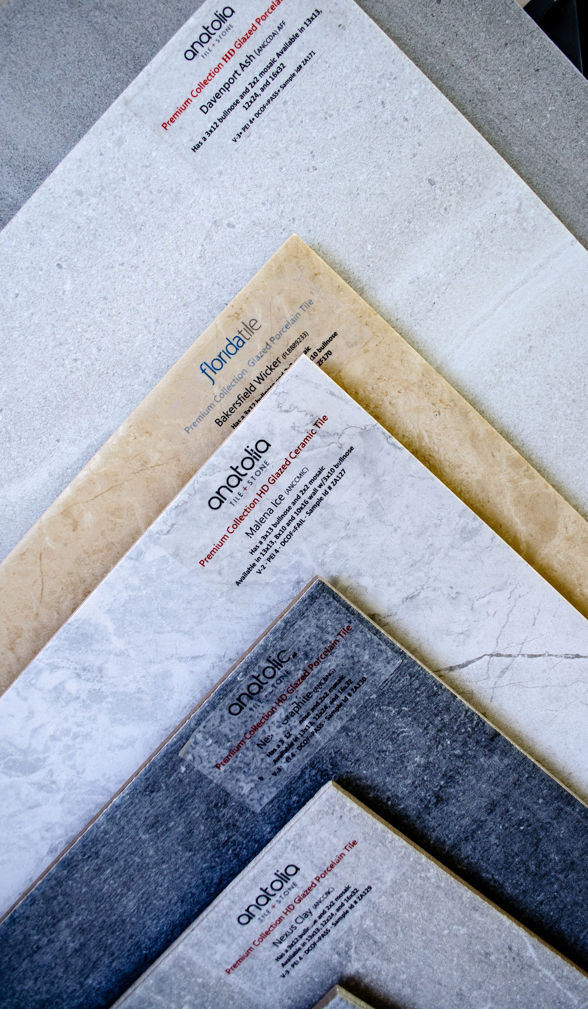 a bunch of tiles are stacked on top of each other