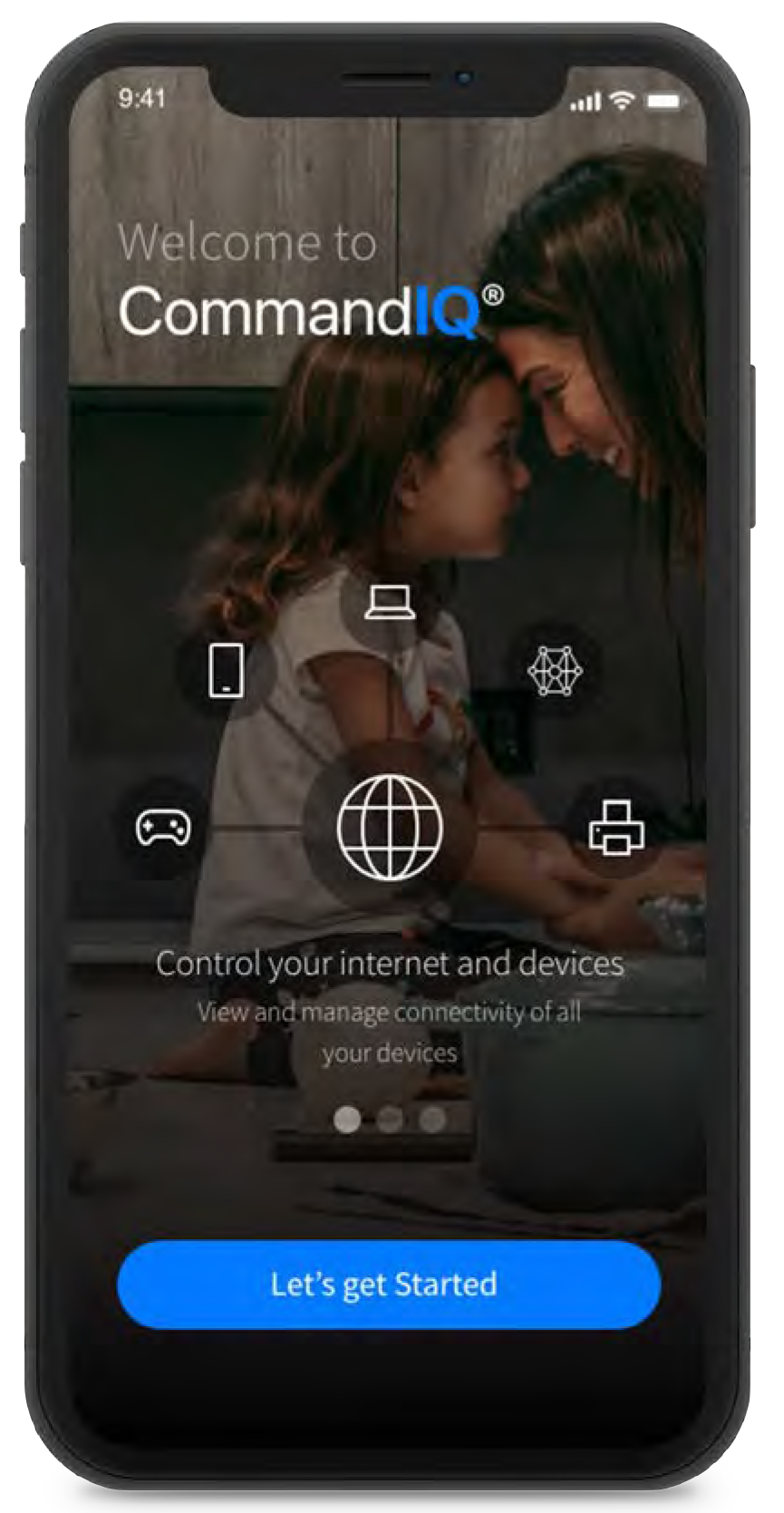 Smartphone app home screen: 