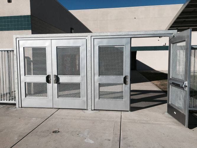 Installation of steel security fencing and gate