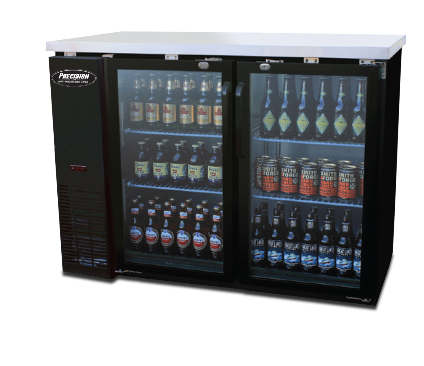 48″ Glass 2 Door Back Bar Refrigerator BB48G